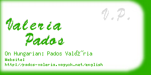 valeria pados business card